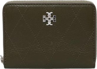 Tory Burch Charlie Portemonnee - Dames - Portefeuilles - Bruin - ONE Size - Leer - Accessoires