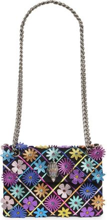 Kurt Geiger Mini Kensington Flowers Convertible Shoulder Bag in Charcoal at Nordstrom Rack