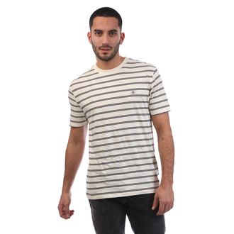 GANT Heren Heren Gestreept T-Shirt (Cr&egrave;me)