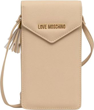 Love Moschino Portemonnee Telefoonhoesje - Dames - Telefoonaccessoires - Beige - ONE Size - Accessoires