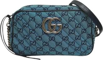 Gucci Pre-owned Cross Body Bags, female, Blue, Size: ONE SIZE Pre-owned Vintage Crossbody Bag