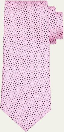 Ermenegildo Zegna Mens Lattice-Print Silk Tie