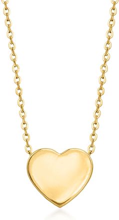 RS Pure Ross-Simons 14kt Yellow Gold Heart Pendant Necklace