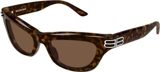 Balenciaga Bb 0430S Zonnebril - Dames - Zonnebrillen - Bruin - ONE Size - Nylon - Accessoires