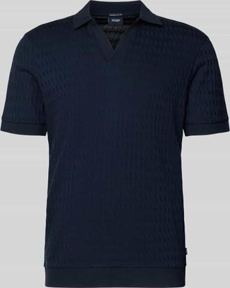 Joop Poloshirt mit gerippten Abschl&uuml;ssen Modell Cleison in Marine, Gr&ouml;&szlig;e XXXL