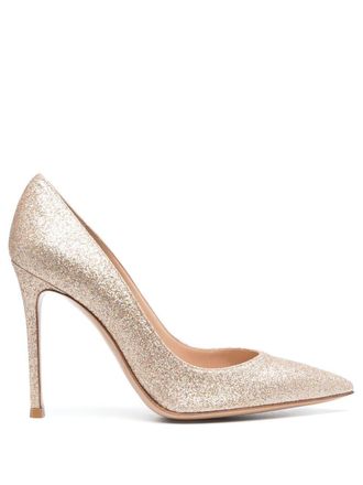Gianvito Rossi Gianvito pumps met glitter - Goud