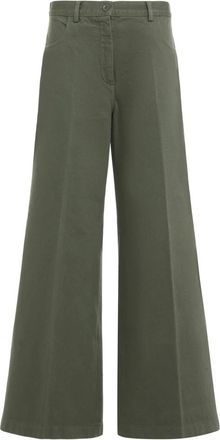 Aspesi Broeken - Dames - Wijde Broeken - Groen - XL - Broeken