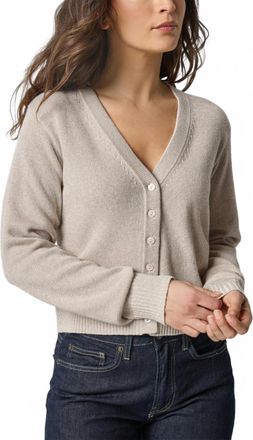 Lilla P V-Neck Sparkle Cardigan In Mist