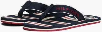Tommy Hilfiger Mens Hilfiger Logo Flip-Flop - Navy Blue - US 11.5 / EU 45