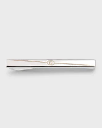 Gucci Men & apos;s Gucci Tag Tie Bar, 60x60mm Silver