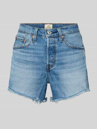 Levi's Regular Fit Jeansshorts aus Baumwoll-Mix Modell 501 in Blau, Gr&ouml;&szlig;e 25