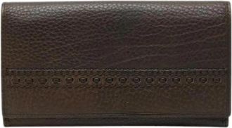 Gucci Pre-owned Long Wallet (Bi-fold) - Dames - Vintage Accessoires - Bruin - ONE Size - Leer - Vintage