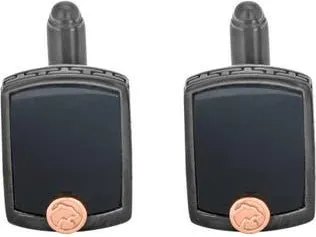 Effy 925 Sterling Silver & 18K Yellow Gold Onyx Cuff Link in Sterling Silver18K Gold at Nordstrom