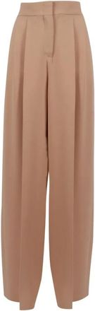 Alberta Ferretti Pantalone - Dames - Wijde Broeken - Beige - S - Broeken