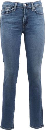 7 For All Mankind Roxanne Jeans - Dames - Skinny Jeans - Blauw - W31 - Katoen - Jeans