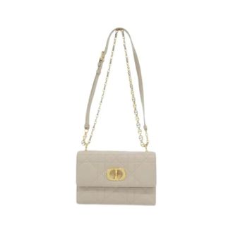 Dior Pre-owned Vintage Shoulder Bag - Dames - Pre-owned - Beige - Maat: ONE Size Leer