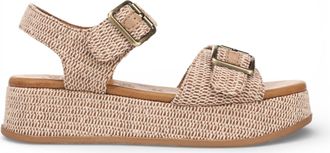 Blowfish Womens Womens Beige Faux Leather Platform Sandals - Magical - Size EU 37