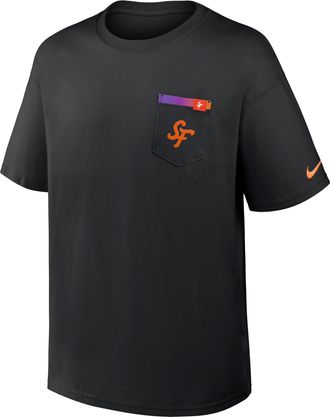 Nike San Francisco Giants City Connect 2-Hit Max90 Pocket Nike Mens MLB T-Shirt in Black | 04T700AGIA-QUY