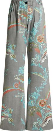Etro Pantaloni a fiori - Grigio