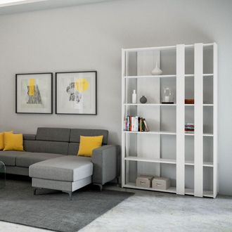 Itamoby Itamoby - Libreria Con 6 Ripiani In Legno Bianco Frassino 120x204h Cm - Kato B Small