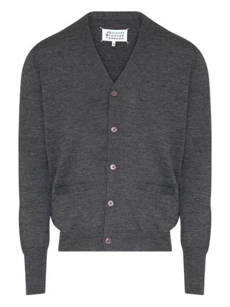 Maison Margiela button pocket cardigan - men - Wool/Polyamide - M - Grey