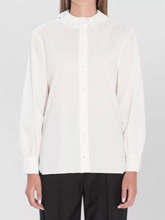 Saint Laurent cotton poplin shirt lace collar cuffs