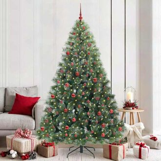 vidaXL &Aacute;rbol De Navidad Artificial Con 300 Led Verde 210 Cm Pe Y Pvc