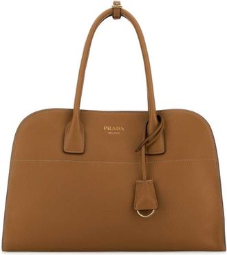 Prada Camel Leather Medium Shopping Bag