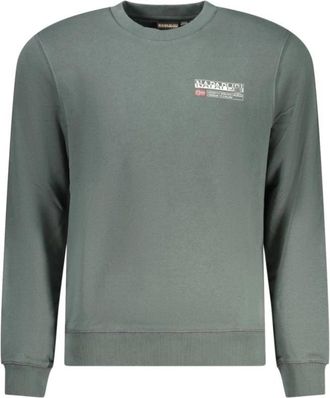 Napapijri Verde Katoenen Sweatshirt - Heren - Sweatshirts - Groen - 2XL - Katoen - Hoodies & sweatvesten