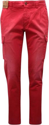 Mason's Vintage Cargo Broek - Heren - Slim Fit Broeken - Rood - M - Broeken