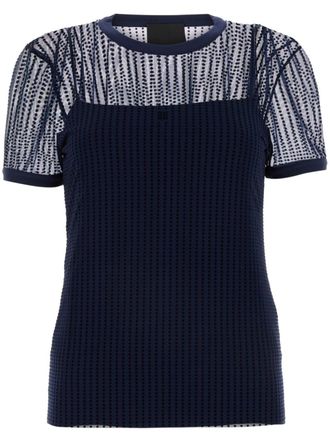Givenchy Tulen T-shirt met stippen - Blauw
