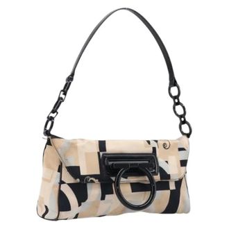 Ferragamo Pre-owned Satin Shoulder Bag - Dames - Pre-owned - Beige - Maat: ONE Size Satijn