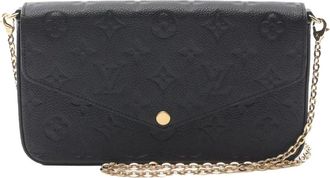Louis Vuitton Pochette Felicie in pelle Empreinte con monogramma e tracolla 2021-2025 - Nero