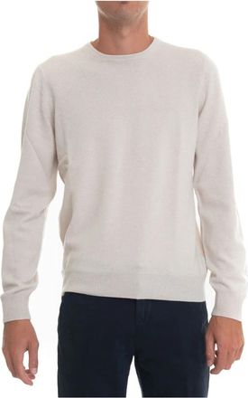 Gran Sasso Kasjmiermix slim fit pullover - Heren - Ronde hals truien - Wit - 4XL - Kasjmier - Truien & Vesten
