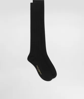 Dolce & Gabbana Ribbed Socks - Woman Socks And Tights Black M