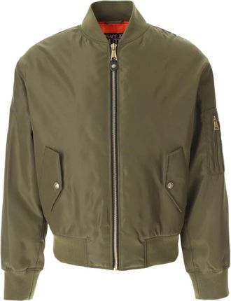 Versace Jeans Couture Foulard Diagonal Nylon Jacket - Heren - Bomber jackets - Groen - M - Nylon - Jassen