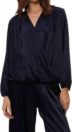 Michael Stars Vita Surplice Top In Navy