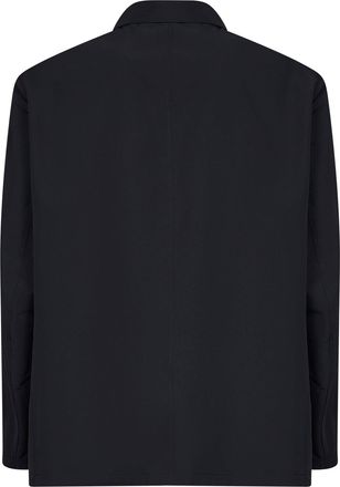 Jil Sander Mens Single-Breasted Waterproof Jacket Black Polyester Bomber