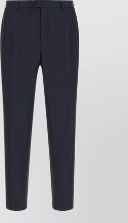 Brioni wool pinstriped single breasted coat