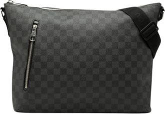Louis Vuitton Pre-owned Cross Body Bags, male, Black, Size: ONE SIZE Pre-owned Mick MM Damier Graphite Shoulder Bag
