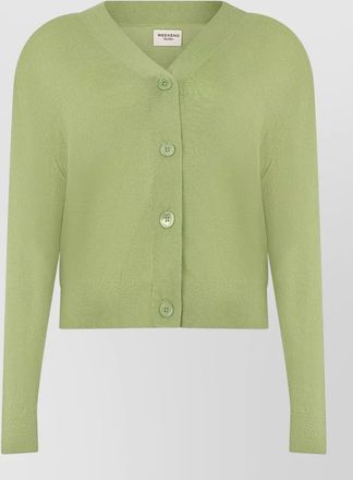 Max Mara silk cashmere cropped cardigan