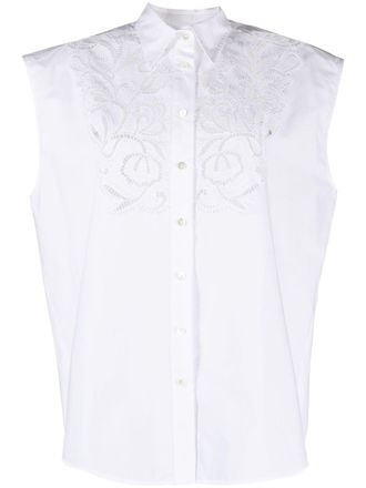 P.A.R.O.S.H. Popeline blouse - Wit