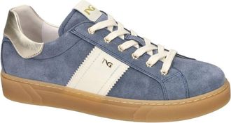 Nero Giardini E513004D Velour Sneaker - Dames - Sneakers - Blauw - 41 EU - Leer - Schoenen