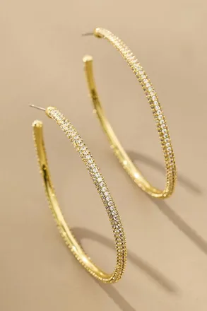 Uncommon James Pav&eacute; Hoop Earrings