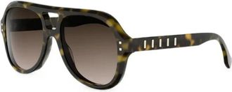 Fendi Aviator Zonnebril - Dames - Zonnebrillen - Bruin - 56 MM - Accessoires