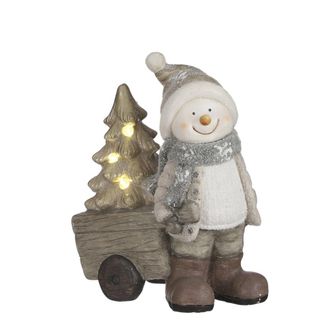house of seasons Figura de iluminaci&oacute;n navide&ntilde;a gris h40.5xb20xl31.5cm