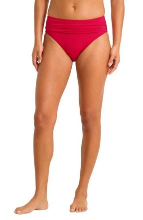 Tommy Bahama Pearl Ruched High Waist Bikini Bottoms in Rossovivo at Nordstrom, Size X-Small