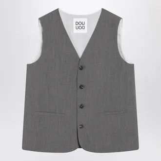 Douuod Grey single-breasted vest