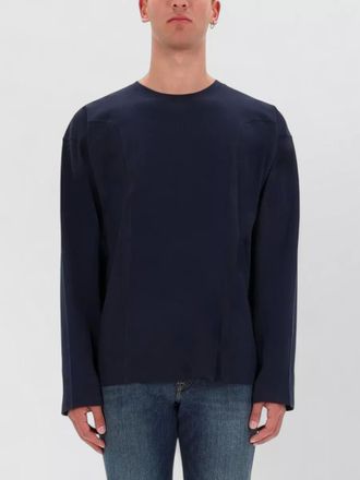Diesel cotton knit long sleeve crew neck top