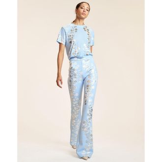 Cynthia Rowley Metallic Bonded Pants